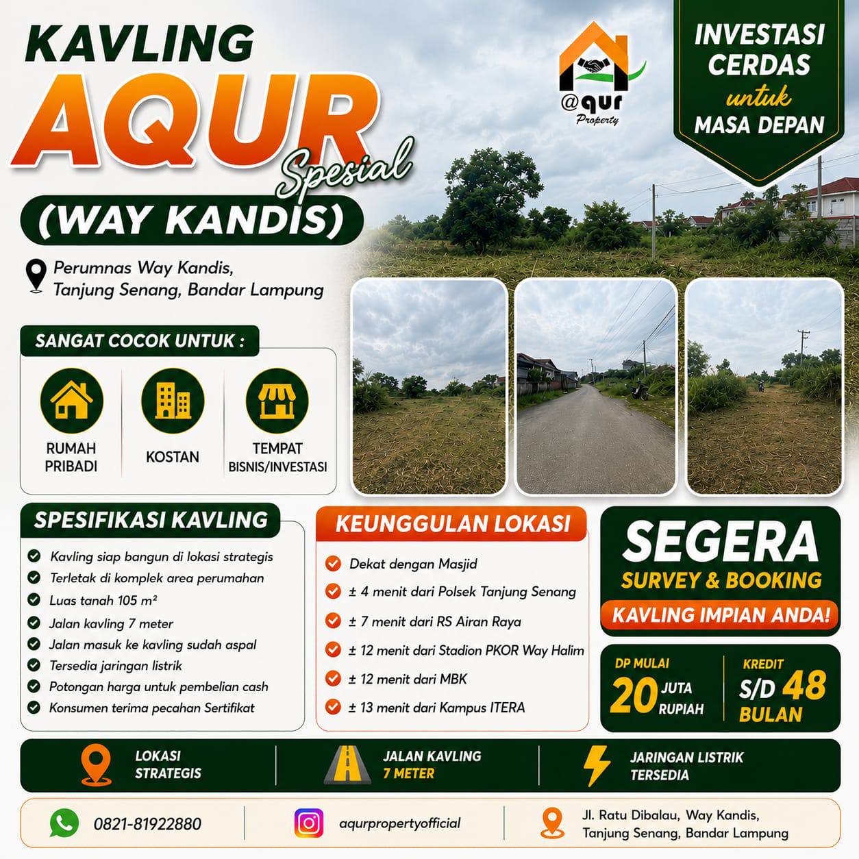 Flyer Promosi Kavling Aqur Spesial Perumnas Way Kandis