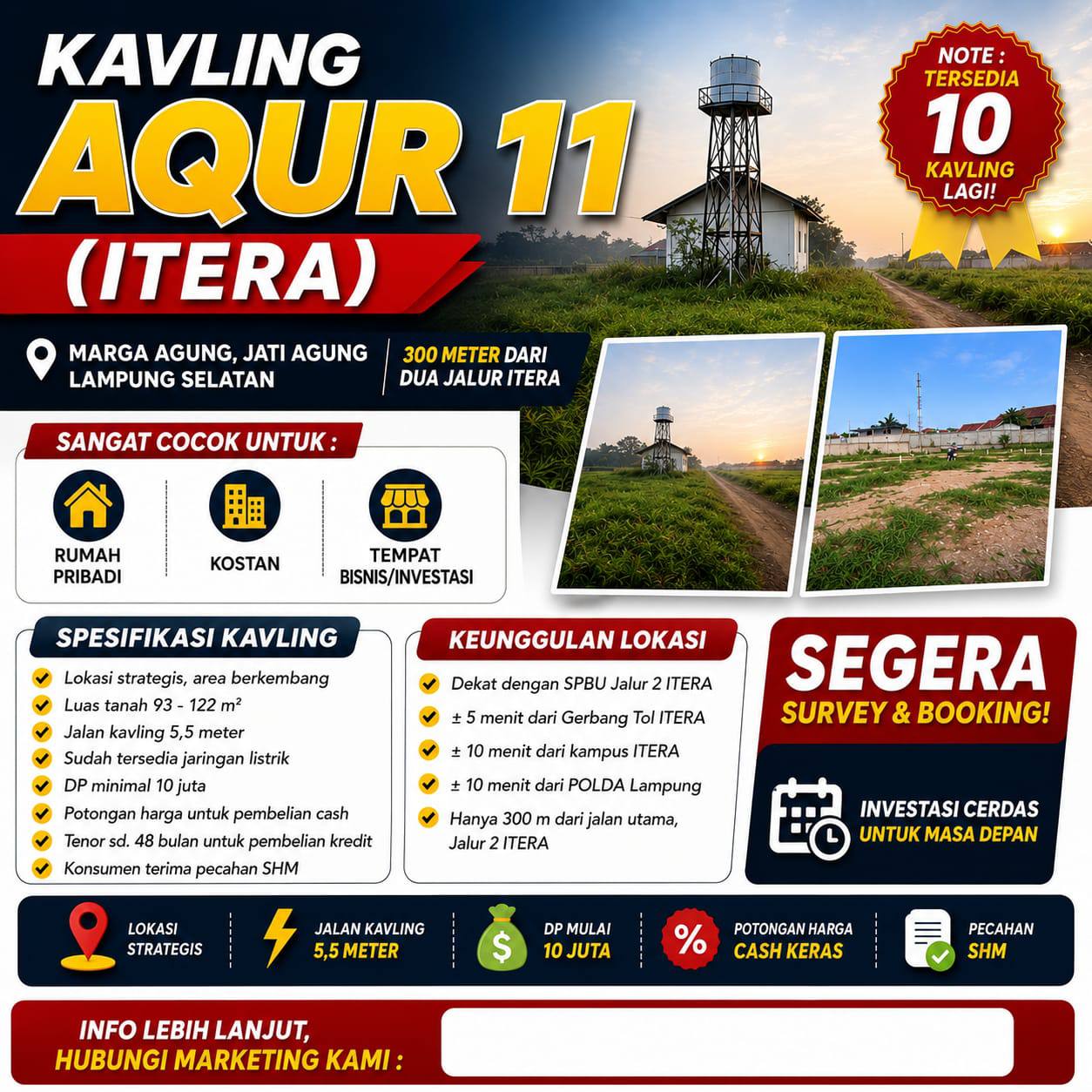 Flyer Promosi Kavling Aqur 11 Itera