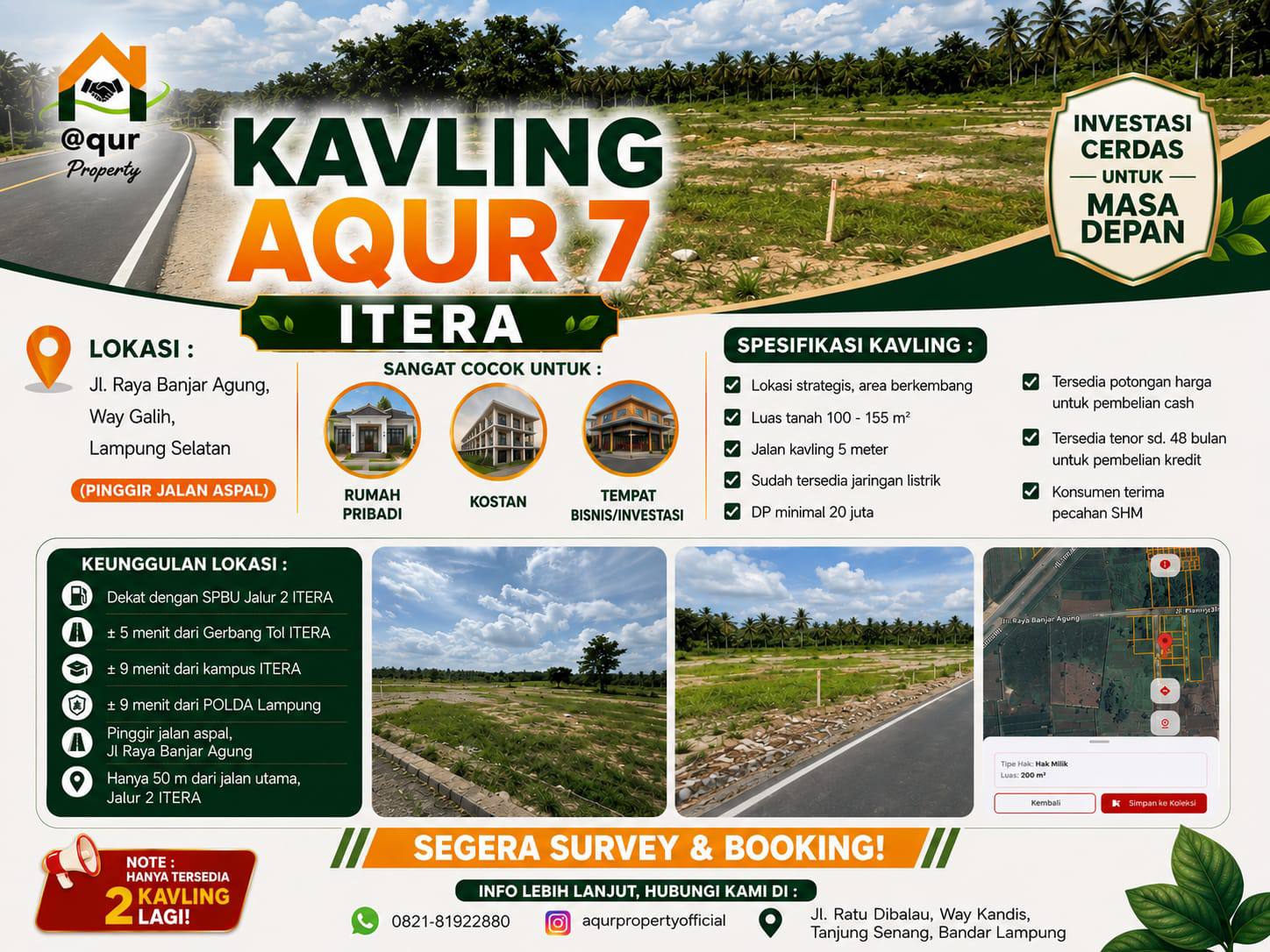 Flyer Promosi Kavling Aqur 7 Itera
