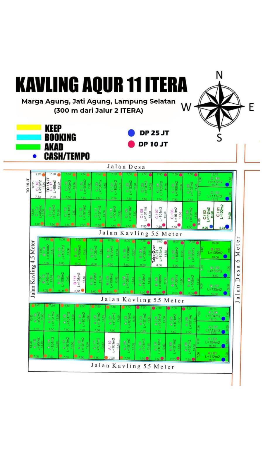 Site Plan Kavling Aqur 11 Itera