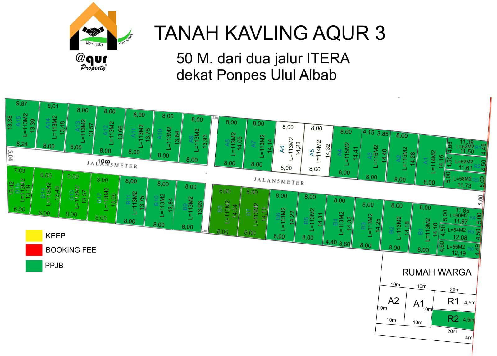 Site Plan Kavling Aqur 3 Itera