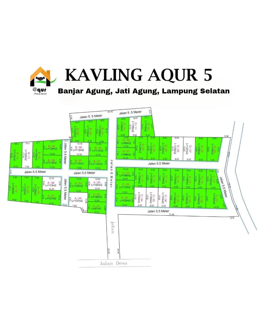 Site Plan Kavling Aqur 5 Itera