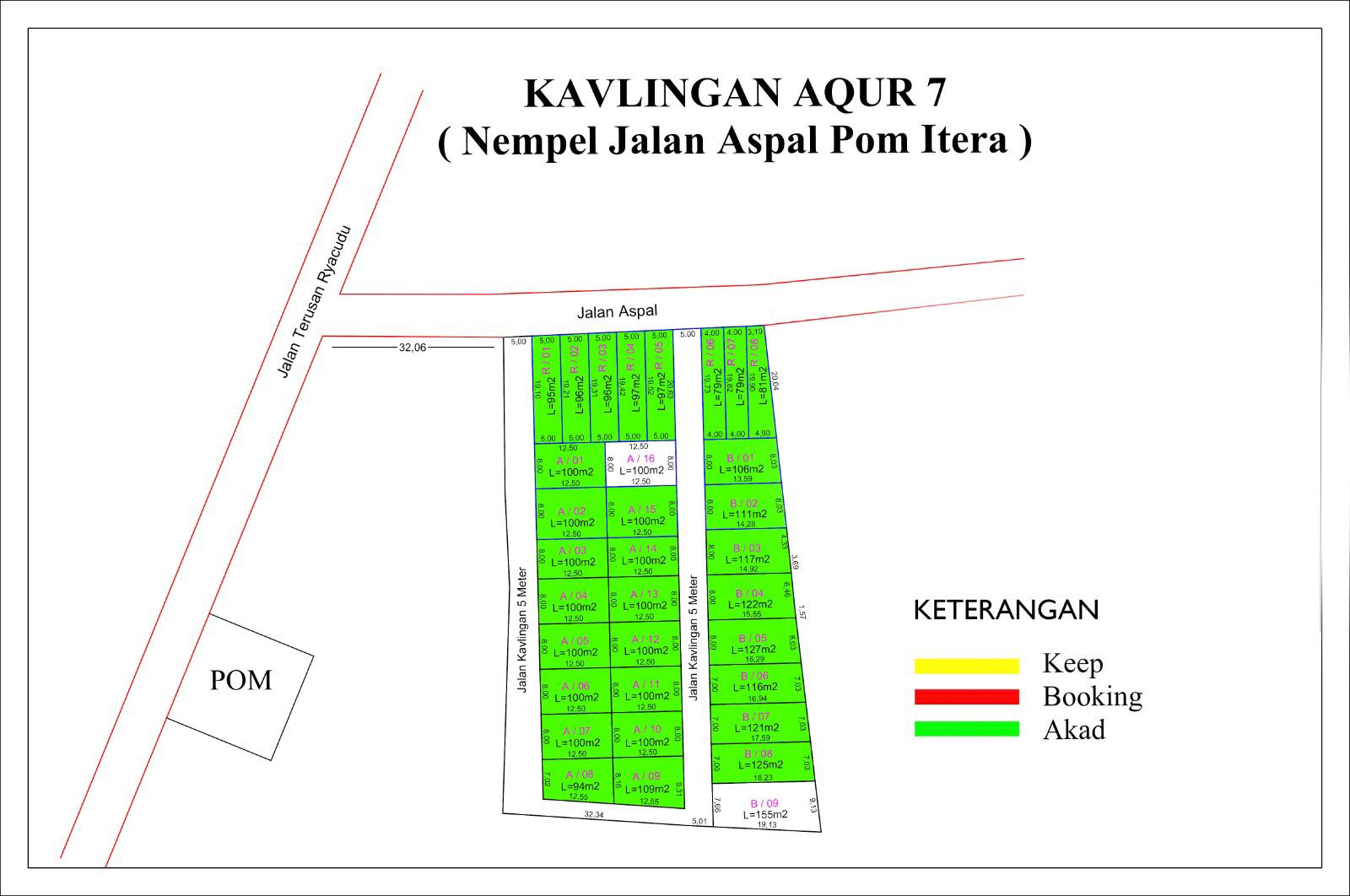 Site Plan Kavling Aqur 7 Itera